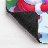 Niedlicher Weihnachtsmann und Schneemann Mousepad (Ecke)