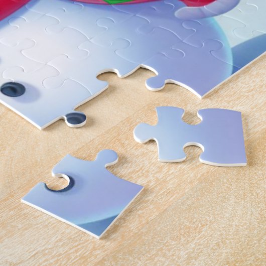 Niedlicher Weihnachtsmann und Schneemann Puzzle (Seite)