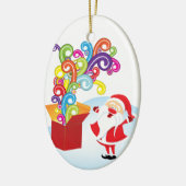 Niedlicher Weihnachtsmann und Weihnachtsschmuck de (Links)