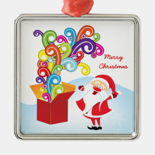 Niedlicher Weihnachtsmann und Weihnachtsschmuck de