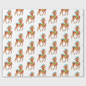 Niedlicher Weihnachtsmann Vintag Retro Sweet Geschenkpapier (Flach)