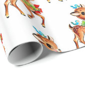 Niedlicher Weihnachtsmann Vintag Retro Sweet Geschenkpapier (Rolleneckpunkt)