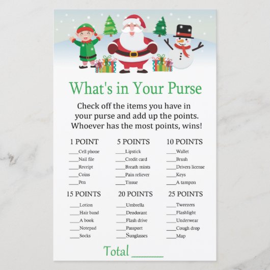 Niedlicher Weihnachtsmann Was ist in deinem Geldbö (Vorderseite)