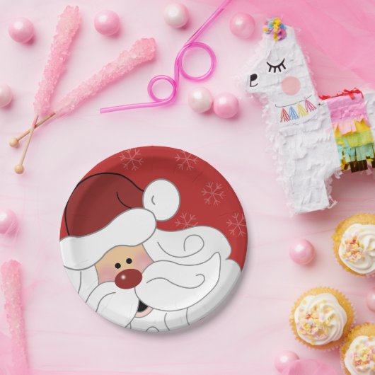 Niedlicher Weihnachtsmann Weihnachten Pappteller (Party)