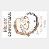 Niedlicher Weihnachtsmann Weihnachten Rechteckiger Aufkleber (Vorderseite)