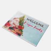 Niedlicher Weihnachtsmann, Weihnachtsbaum Fußmatte (Schrägansicht)