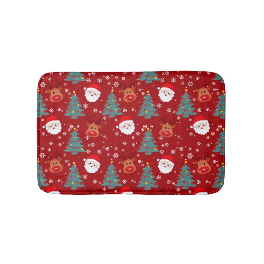 Niedlicher Weihnachtsmann | Weihnachtsfeiertagen Badematte (Vorderseite)