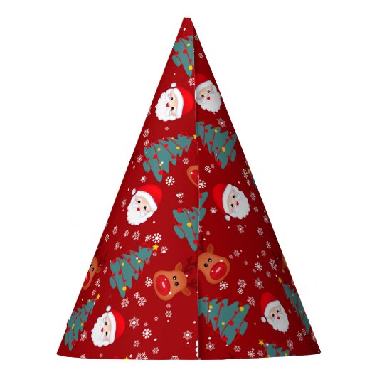 Niedlicher Weihnachtsmann | Weihnachtsfeiertagen Partyhütchen (Rückseite)