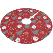 Niedlicher Weihnachtsmann | Weihnachtsfeiertagen Polyester Weihnachtsbaumdecke (Schrägansicht)