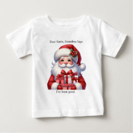 Niedlicher Weihnachtsmann Weihnachtstext hinzufüge Baby T-shirt