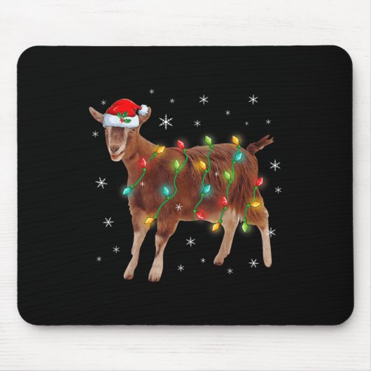 Niedlicher Weihnachtsmann Ziege Weihnachtsbaum Lic Mousepad (Vorne)