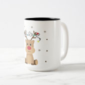 Niedlicher Weihnachtsmann Zweifarbige Tasse (VorderseiteRechts)