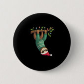 Niedlicher Weihnachtsmarkt Weihnachtsmannmütze Wei Button (Vorderseite)