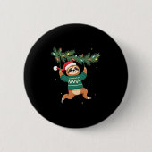 Niedlicher Weihnachtsmarkt Weihnachtsmannmütze Wei Button (Vorderseite)