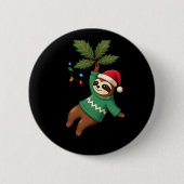 Niedlicher Weihnachtsmarkt Weihnachtsmannmütze Wei Button (Vorderseite)