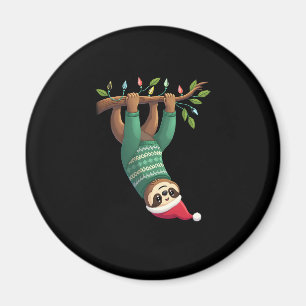 Niedlicher Weihnachtsmarkt Weihnachtsmannmütze Wei Magnet