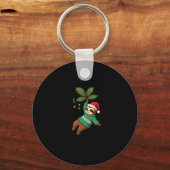 Niedlicher Weihnachtsmarkt Weihnachtsmannmütze Wei Schlüsselanhänger (Vorderseite)