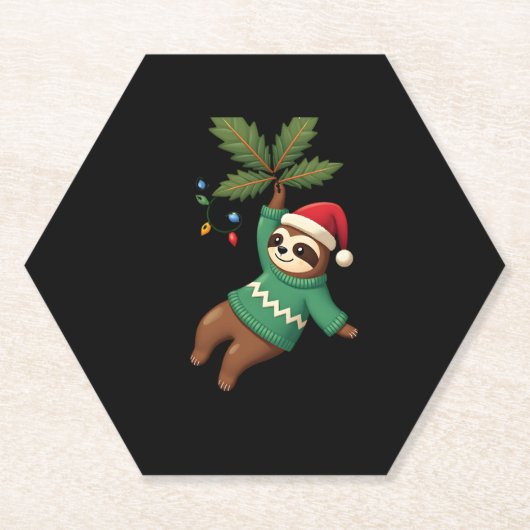 Niedlicher Weihnachtsmarkt Weihnachtsmannmütze Wei Untersetzer (Vorderseite)