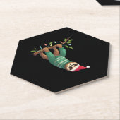 Niedlicher Weihnachtsmarkt Weihnachtsmannmütze Wei Untersetzer (angewinkelt)