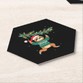 Niedlicher Weihnachtsmarkt Weihnachtsmannmütze Wei Untersetzer (angewinkelt)