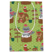 Niedlicher Weihnachtsmarsch und Eichhörnchen & Sch Mittlere Geschenktüte (Vorderseite)