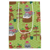 Niedlicher Weihnachtsmarsch und Eichhörnchen & Sch Mittlere Geschenktüte (Rückseite)