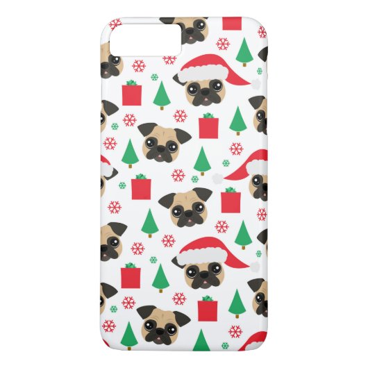 Niedlicher WeihnachtsMops Case-Mate iPhone Hülle (Rückseite)