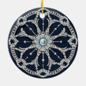 Niedlicher Weihnachtsname Igel Name des Tieres Keramik Ornament (Hinten)