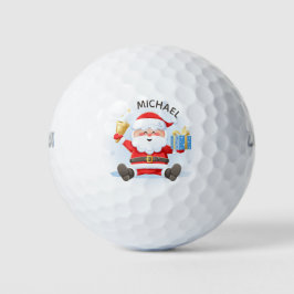 Niedlicher Weihnachtsname Personalisiert Golfball