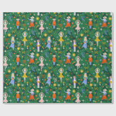 Niedlicher WeihnachtsNutcracker Ballerina Mouse Bo Geschenkpapier (Flach)