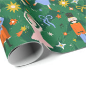 Niedlicher WeihnachtsNutcracker Ballerina Mouse Bo Geschenkpapier (Rolleneckpunkt)