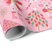 Niedlicher WeihnachtsNutcracker Geschenkpapier (Rolleneckpunkt)