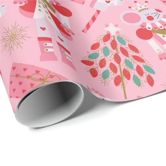 Niedlicher WeihnachtsNutcracker Geschenkpapier (Rolleneckpunkt)