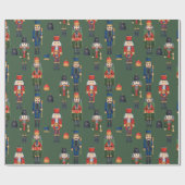 Niedlicher WeihnachtsNutcracker Geschenkpapier (Flach)