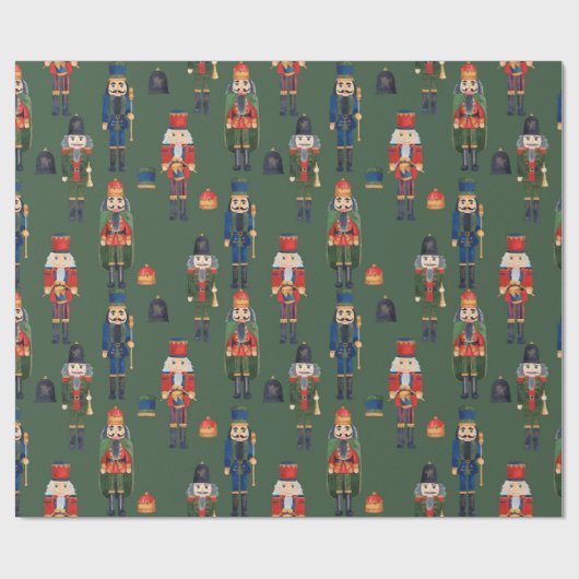 Niedlicher WeihnachtsNutcracker Geschenkpapier (Flach)