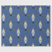 Niedlicher WeihnachtsNutcracker Geschenkpapier (Flach)