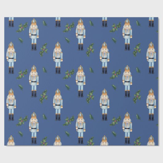 Niedlicher WeihnachtsNutcracker Geschenkpapier (Flach)