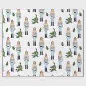 Niedlicher WeihnachtsNutcracker Geschenkpapier (Flach)