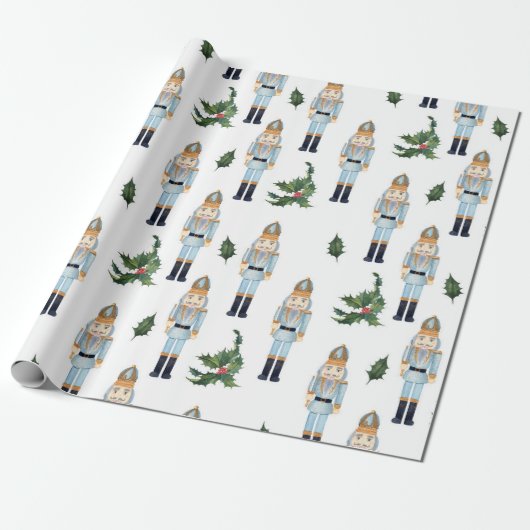 Niedlicher WeihnachtsNutcracker Geschenkpapier (Ungerollt)