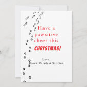 Niedlicher WeihnachtsOutfit Bull Hund Red Snowflak (Rückseite)