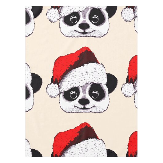 niedlicher Weihnachtspanda Tischdecke (Vorderseite)