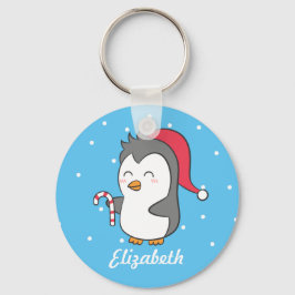 Niedlicher Weihnachtspenguin Candy Cane Kinder Sch Schlüsselanhänger