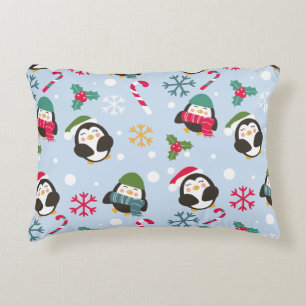 Niedlicher WeihnachtsPenguin Dekokissen