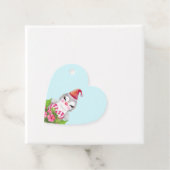 Niedlicher Weihnachtspenguin der Weihnachtsmannmüt Geschenkanhänger (Beispiel)