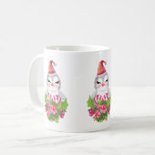 Niedlicher Weihnachtspenguin der Weihnachtsmannmüt Kaffeetasse (Vorderseite Links)