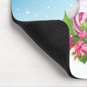 Niedlicher Weihnachtspenguin der Weihnachtsmannmüt Mousepad (Ecke)