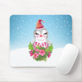 Niedlicher Weihnachtspenguin der Weihnachtsmannmüt Mousepad (Mit Mouse)