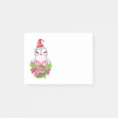 Niedlicher Weihnachtspenguin der Weihnachtsmannmüt Post-it Klebezettel (Vorderseite)