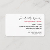 Niedlicher Weihnachtspenguin der Weihnachtsmannmüt Visitenkarte (Rückseite)