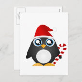 Niedlicher WeihnachtsPenguin Feiertagspostkarte (Vorne/Hinten)